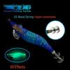 3.0# Luminous Rattle Beads UV Squid Shrimp Lure, Sakura Pink Balanced for Wild Fishing