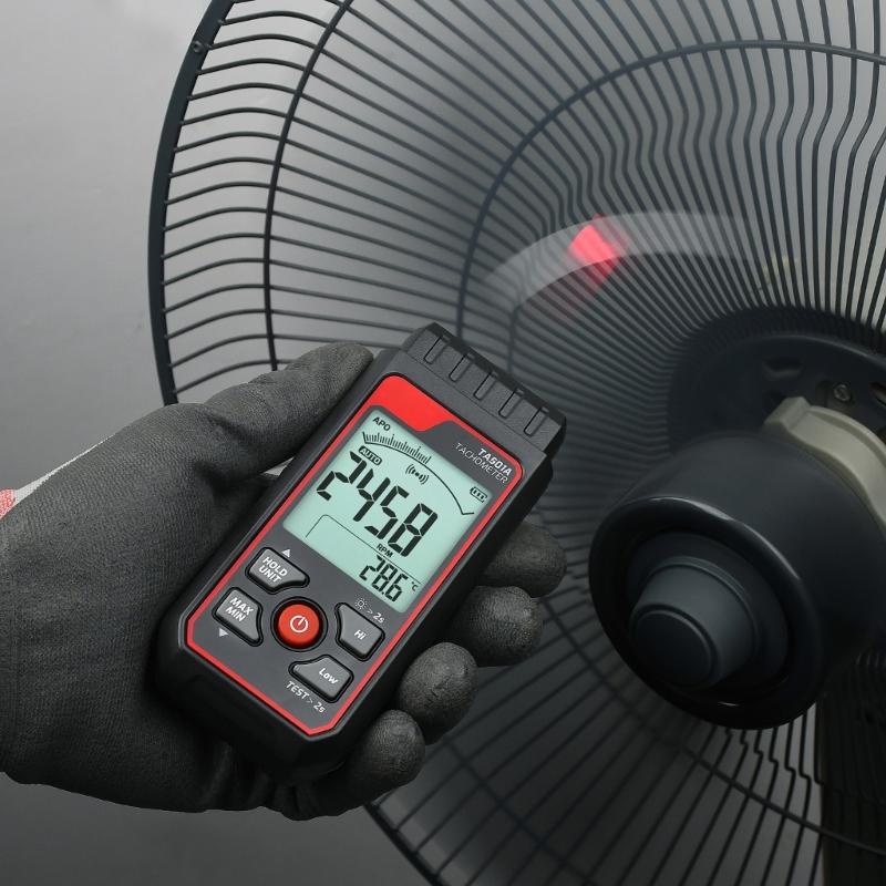Digital Tachometer 2.5-99999RPM Non-contact LasersRotation Speed Meter Memory Function for Car Motor Fan Washing Machine