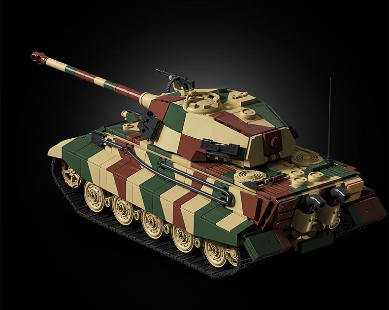 Armored Vehicle King Tiger Blocks Tank Model Educational DIY Bricks Building Toy for Kid Children Boys Christmas Gifts Ornaments