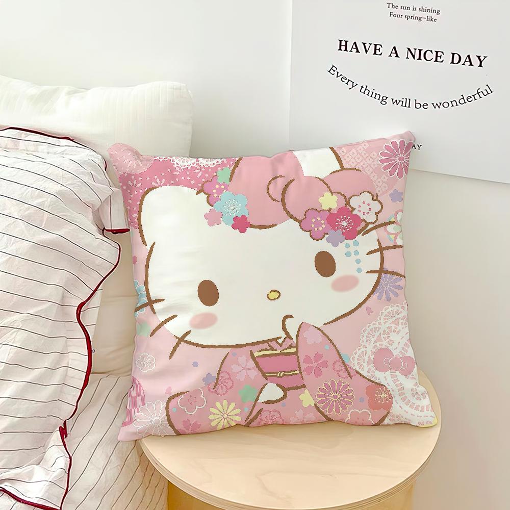cartoon art cute cat h-HelloKitty SRO cushion cover soft Pillow Case for Sofa Living Room Home office Decor Protective Covers