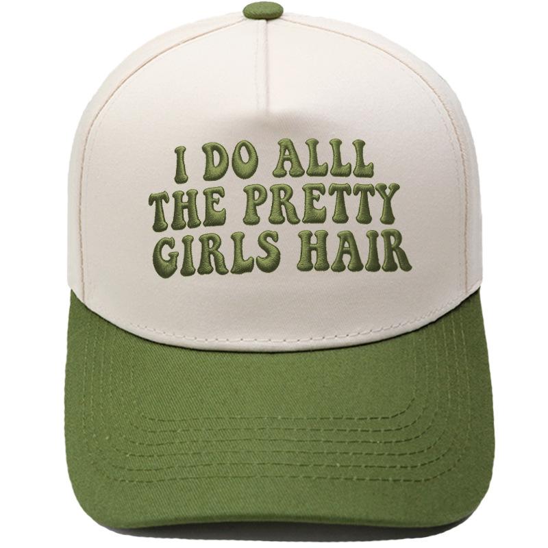 I DO ALL THE PRETTY Embroidery Color Matching Truck Driver Hat Fun Men's and Women's Sunshade Dad Hat