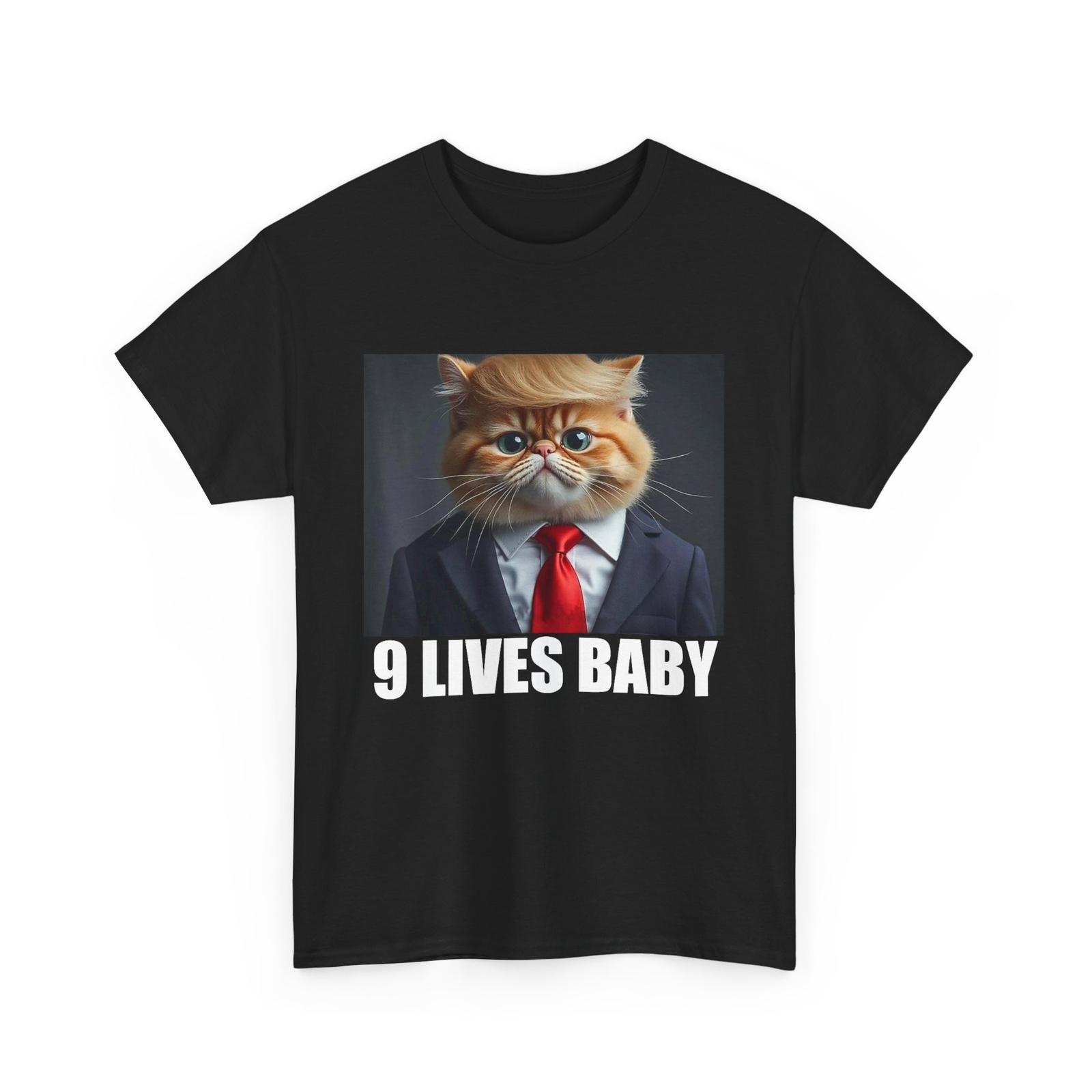 Funny Political Humor, Funny Cat Trump 9 Lives Baby Tee Shirt 2XL