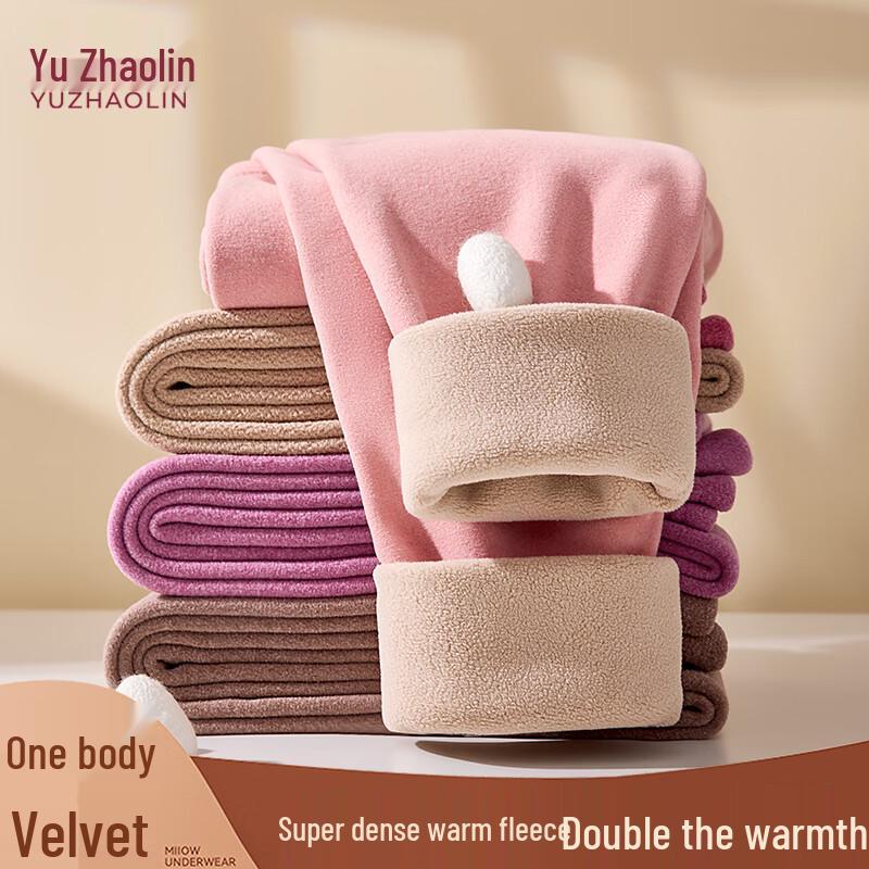 

Женские плюшевые термолеггинсы Yuzhaolin со средней посадкой 2XL