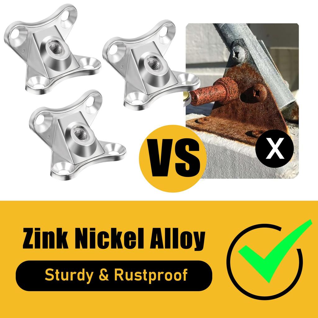 Heavy Duty 2/4/6pcs Zinc Alloy Butterfly Corner Brackets, Detachable Woodworking, Furniture, Drawer, Cabinet and Indoor Use