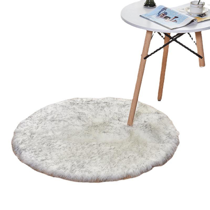 Runder Faux-Wolle Shaggy Teppich für Wohnzimmer, Schlafzimmer oder Yogaraum