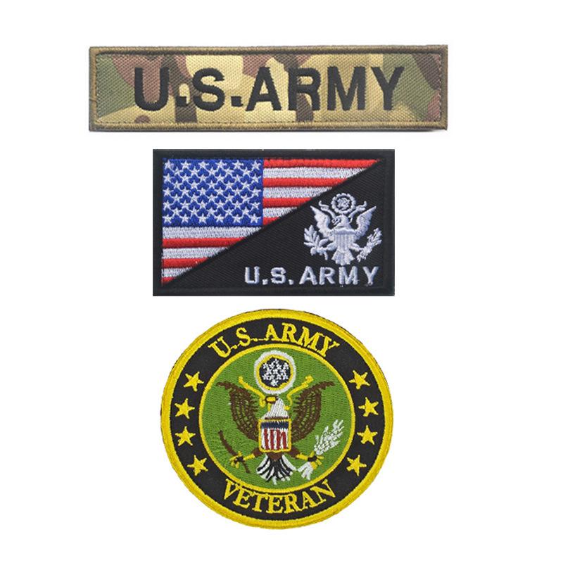 U.S. Army and Navy Tactical Velcro Embroidered Badge