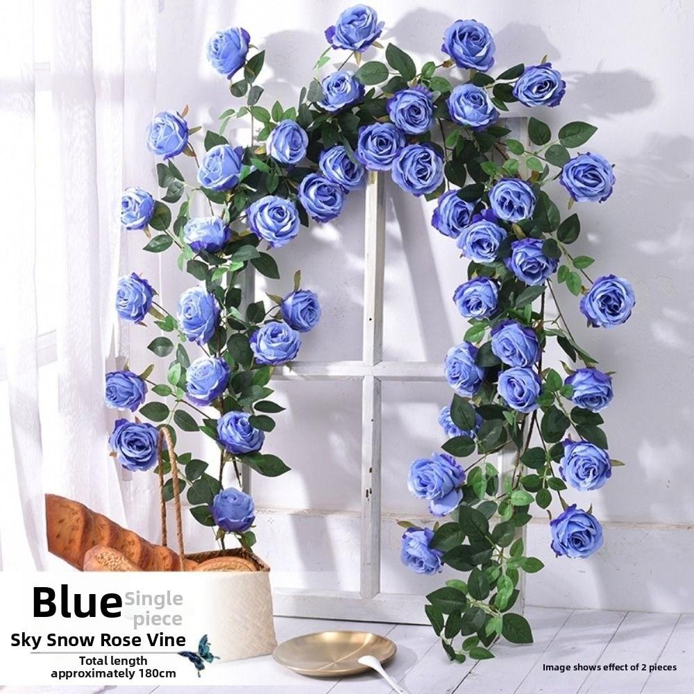 1.8m Hanging Flowers Rattan 10 Colors Fake Plants Leaves Home Decoration