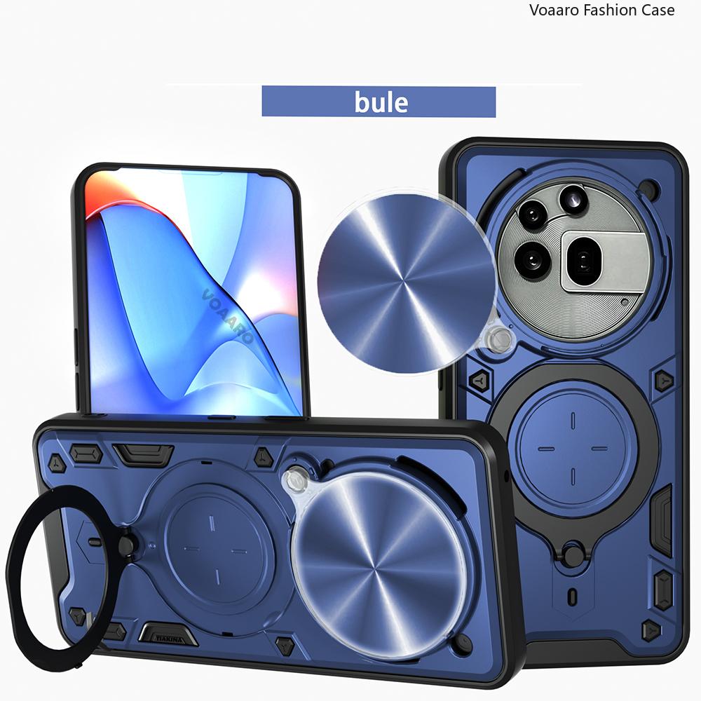 Rotate Camera Lens Armor Funda for Nothing Phone 3A Pro Case for Nothing Phone 3A Pro 5G Case Magnetic Ring Stand Holder Cover