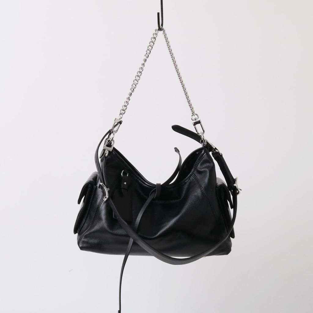 Black Warrior 2025 Women's Genuine Leather Biker Messenger Tote