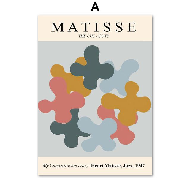 

Матисс красочные коралловые формы настенная живопись на холсте плакаты на скандинавскую тему и принты абстрактные настенные панно для декора гостиной 21cm×30cm NoFrame