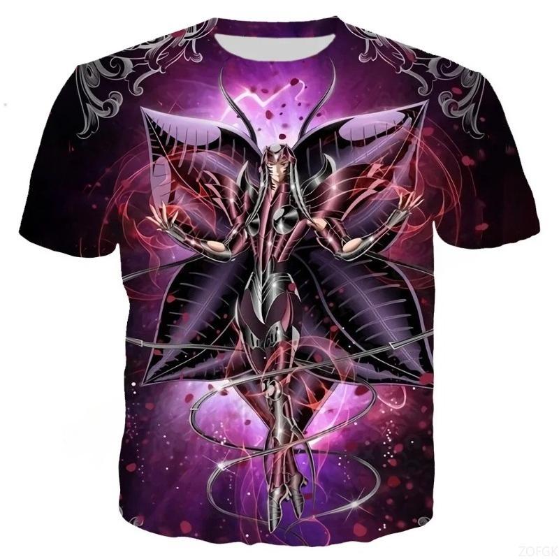 Tshirts Manga Saint Seiya 3D Print Summer Tees Streetwear Crew Neck Short Sleeve Casual KidsTshirt Clothes