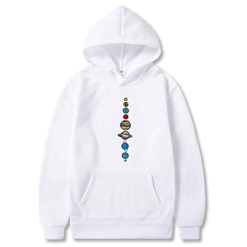 New 2025 Solar System Planet Starry Sky Men's and Women's Hooded Sweater Sweater One Piece