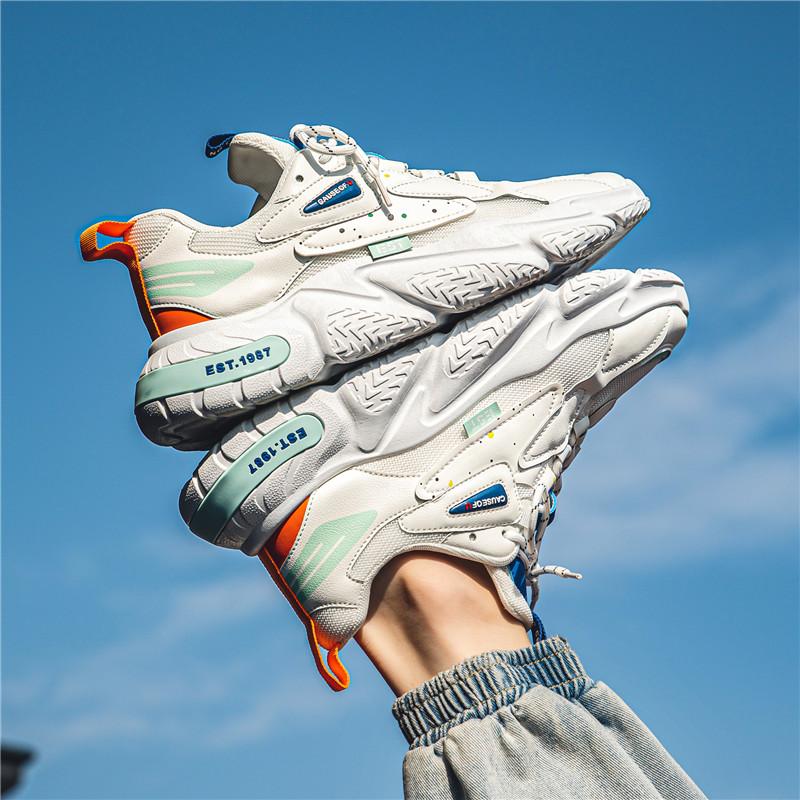 2024 New Shoes Sneakers Spring Breathable Clunky Sneakers Men's Low Top Sports Shoes Casual Shoes Men's Shoes White Shoes Tênis