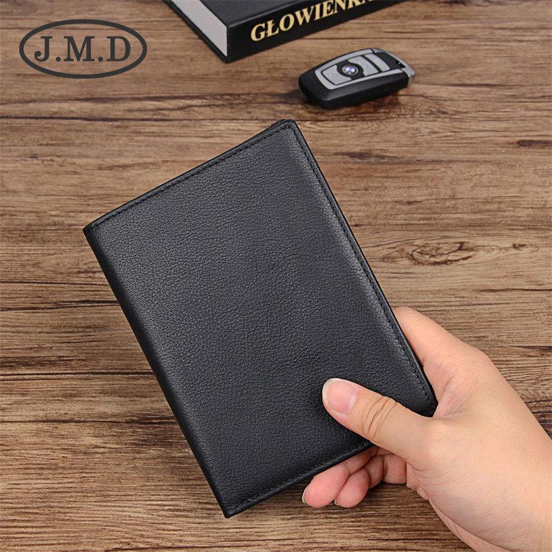 

Jiameida Винтажная сумка из кожи Crazy Horse с RFID-защитой от кражи для паспорта и карт с отделением для монет.