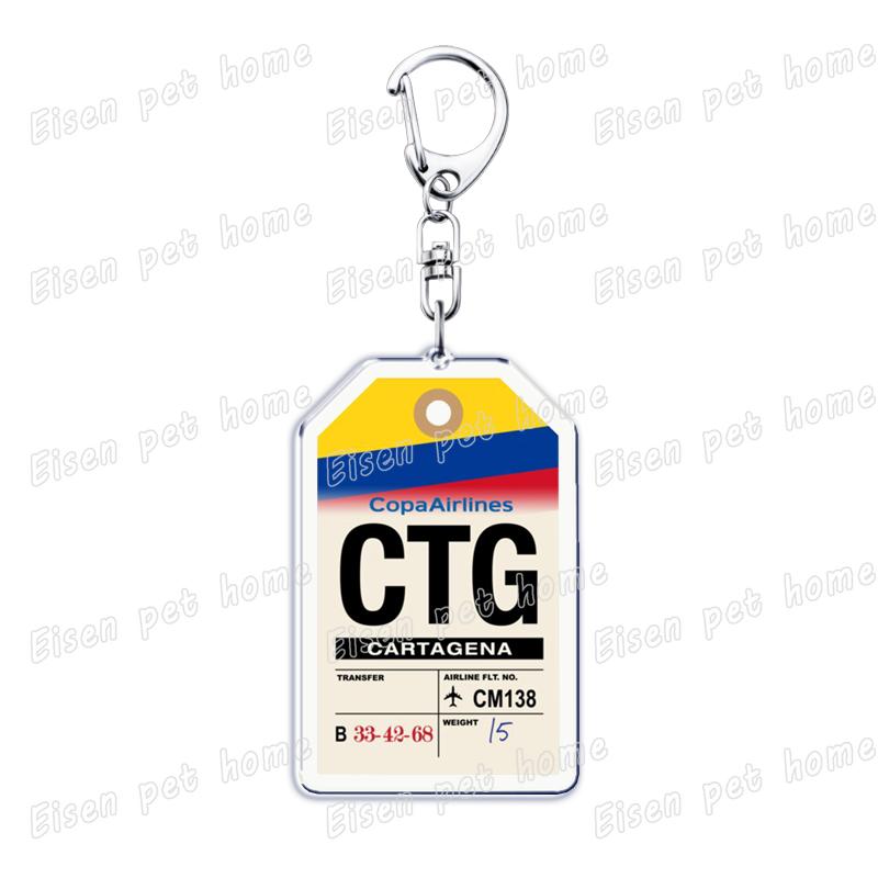 Plane Ticket Koffer Keyrings for Accessories Bag Key Chain Ring Jewelry Fans Gifts Travel Country Label Keychain Llaveros