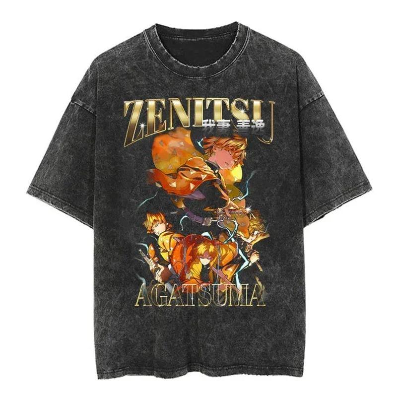 Hot Anime Demon Slayer Kamado Nezuko Print Tee Men Women Manga T-shirts Casual Loose T-shirt Harajuku Unisex Cotton T Shirt