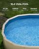 VEVOR Bâche de piscine ovale, Bâche de piscine 16,4 x 9,8 pieds, Style Uinbead, Bâche de piscine en vinyle durable, Épaisseur standard, Hauteur de paroi 47 pouces