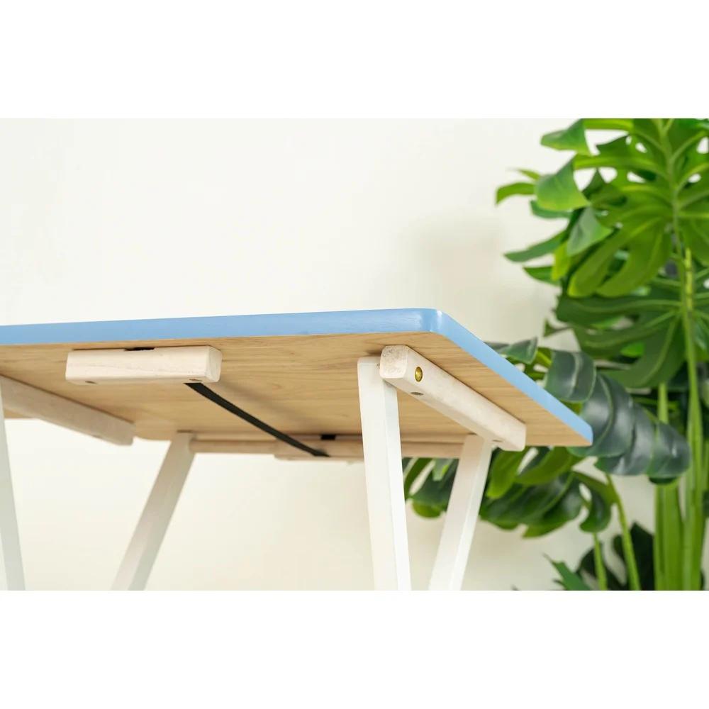 Folding TV Tray Table Indoor Lightweight Space Saving Rubberwood Portable Dining Snack Tablefor Living Room Bedroom