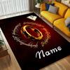 Custom Name Knightly Shield Living Room Non-Slip Area Rug Soft Carpet for Bedroom Kids Playroom Sofa Office Home Decor Doormat