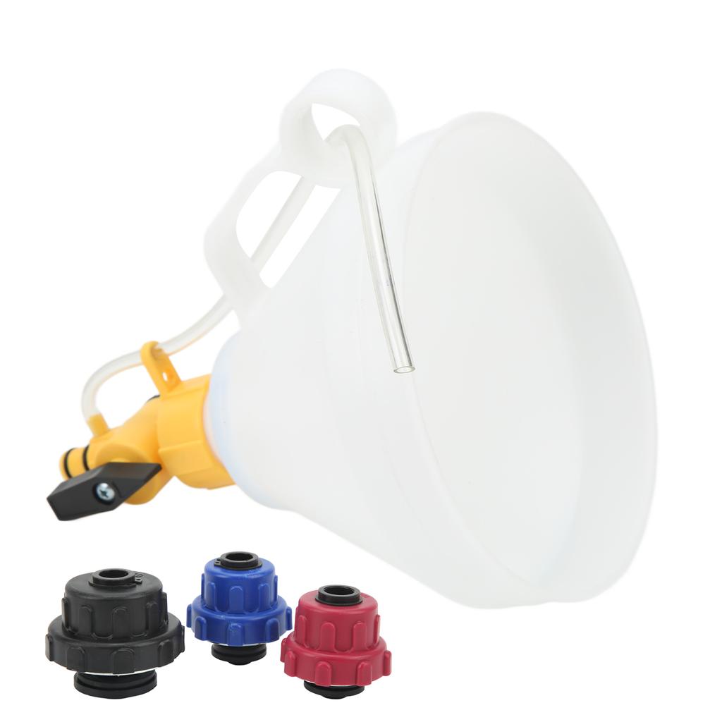 Radiator Coolant Refill Funnel Spill Proof Engine Cooling System Filling Kit with 3 Adapters Replacement for Ford