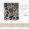 Vintage Bohemian Abstract Black Floral Shower Curtain Modern Bathroom Bath Accessories Home Decorative Shower Curtain