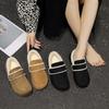 A New Style of Warm Cotton Shoes with Fleece for Women, Paired with Snow Boots