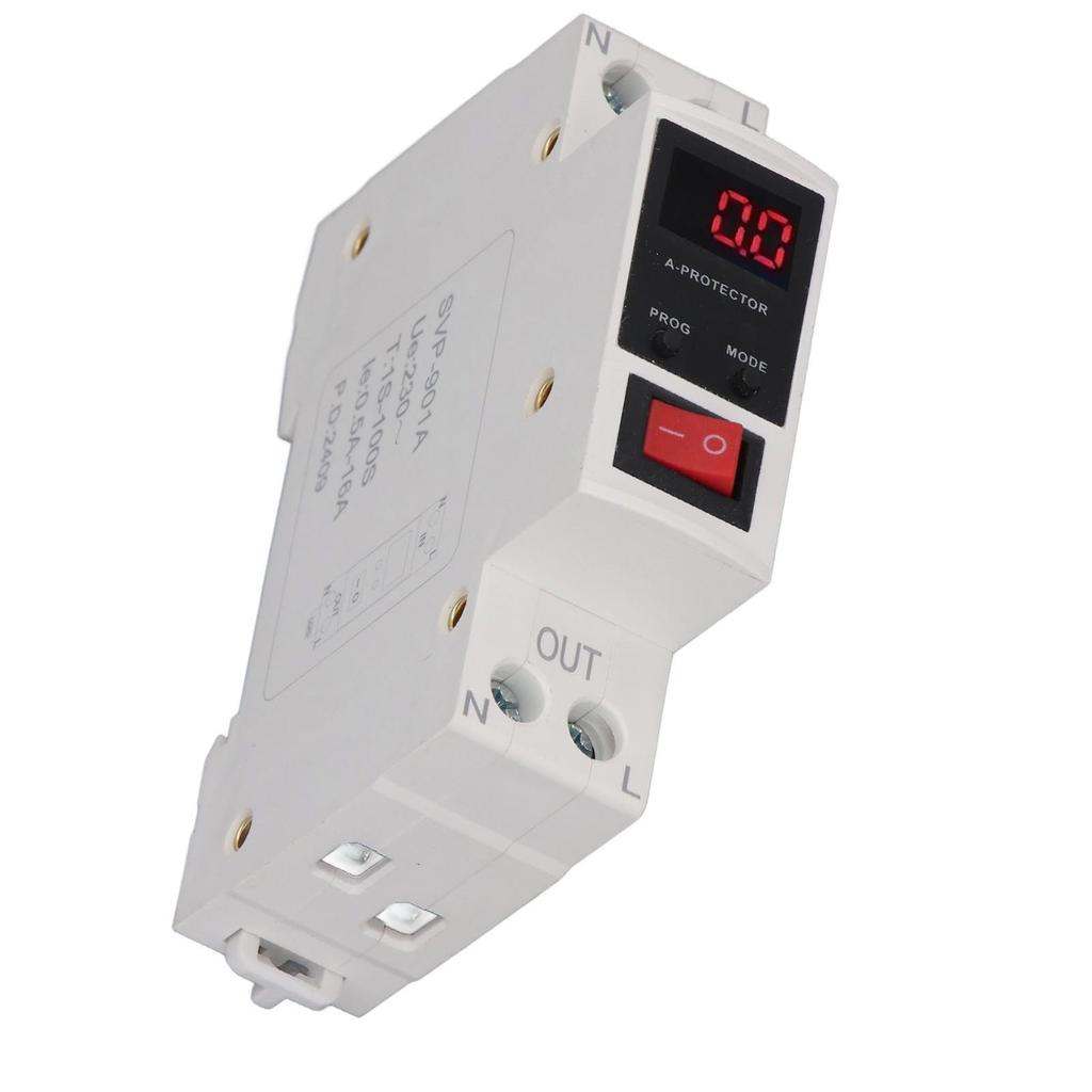 Self Recovery Over Current Protector Single Phase Protective Device Din Rail Digital Delay Manual