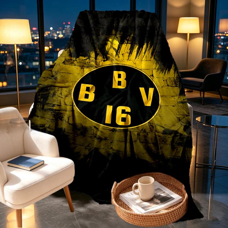 Borussia Dortmund Print Blanket - Soft & Comfortable, for Bedroom, Travel, Sofa, Home Decoration - Birthday Christmas Gift for Friend