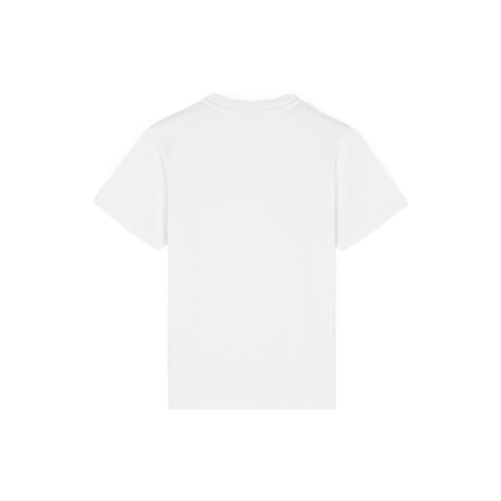 Maison Kitsune FW22 Solid Logo Print Crew Neck Casual Short Sleeve T-Shirt Women Tops White IW00131KJ0035-P100