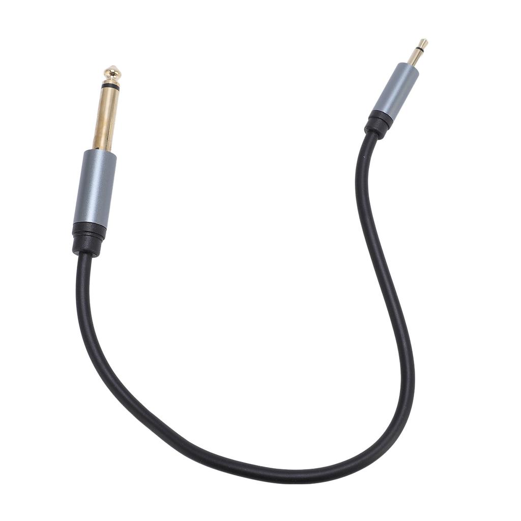 3.5mm Mono Male to 6.35mm Mono Male Sound Cable 11.8 Inch 6.35mm to 3.5mm Headphone Adapter Cord for Speaker Amplifier