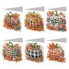 6PCS DIY Diamond Painting Greeting Card Set Halloween Theme Rhinestone Diamond Art Mosaic Postcards Creative Halloween Card Kit