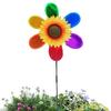 PVC Sunflower Windmill Pinwheel Colourful Sequins Foldable Windmill Carry Camping Picnic Home Garden Decoration