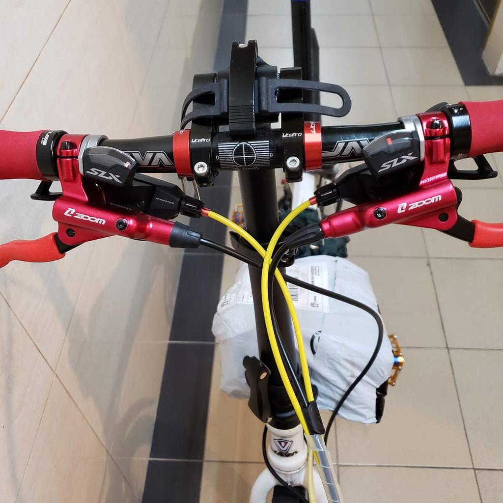 JPAMZCEO Bicycle Brake Lever Set, 800mm/1400mm, Hydraulic Disc Brake Set for Front and Rear MTB Bikes