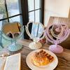 Desktop Mirror  Classic Vintage Elegant Tabletop Makeup Mirror  Heart-Shaped Princess Mirror