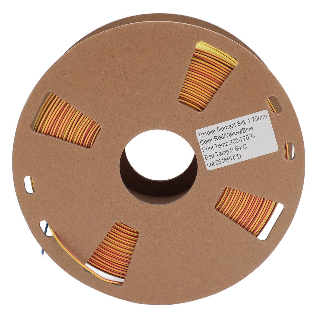 3D Printer Filament Triple Colors 1.75mm 2.2lb Net Weight 200 To 220 Celsius PLA Filament for