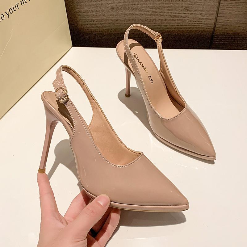 

Туфли-лодочки телесного цвета в стиле чистого желания, женские туфли на тонком каблуке, весна и лето, новая сексуальная темпераментная обувь с острым носком большого размера, женская 43