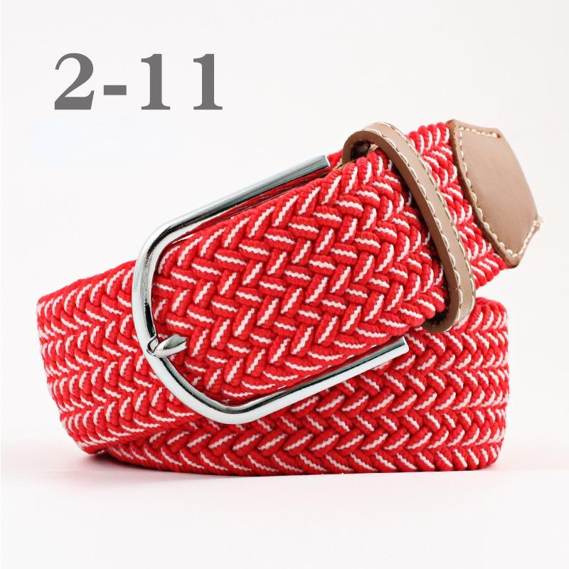 2026 New Fashion High Quality Explosive Women's Canvas Belt Men's Elastic Belt Casual Stretch Woven Pin Buckle Belt