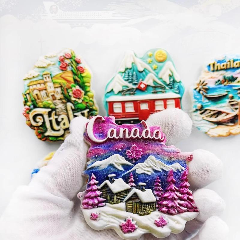 Monaco Refrigerator Stickers Iceland Travelling Souvenirs Canada Italy Thailand Bali Fridge Magnets Wedding Gifts Home Decor