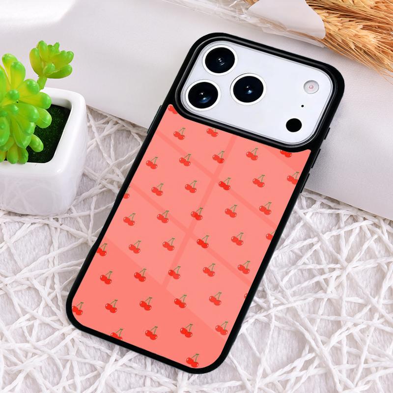 Red Cherry Summer Fruit Shockproof Phone Case for iPhone 17 Air 16e 15 11 12 14 13 Pro Max Cover Coque