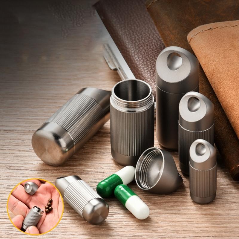 Medicine Box Case Outdoor Pills Holder Waterproofs Container Bottles for Travel Purse Wallet Pocket Easy to Carry