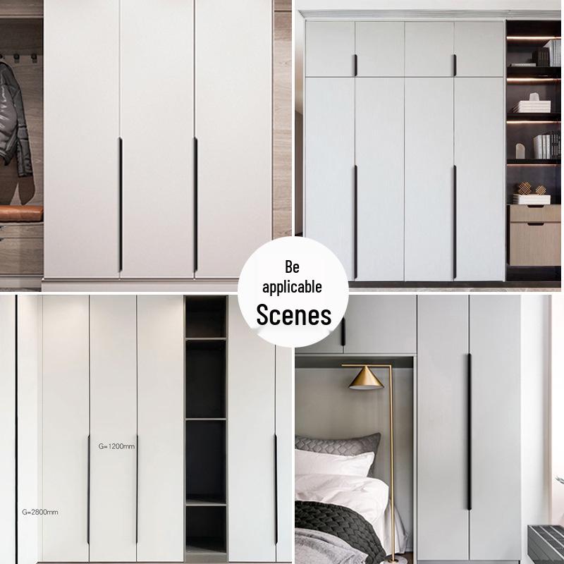 Modern Minimalist No-Drill Aluminum Cabinet Handle