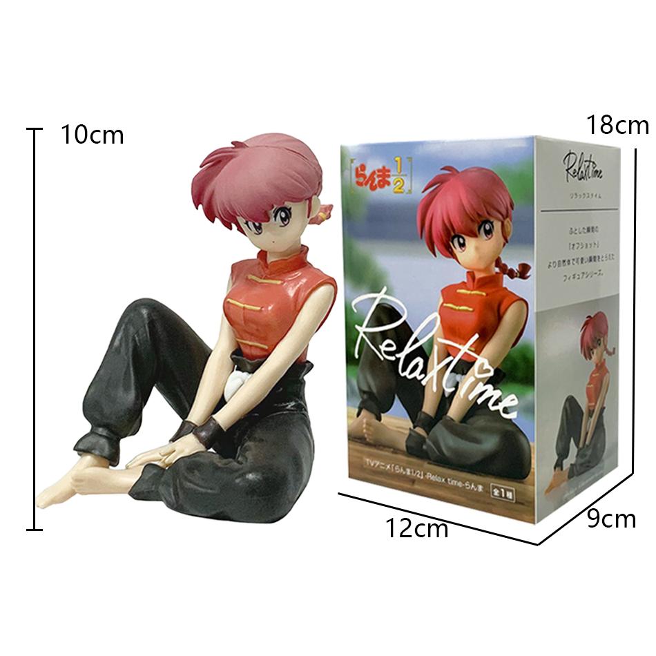 NEW In Stock 10CM Ranma 1/2 Tendou Akane Ranma PVC Anime Figure Periphery Kawaii Sitting Toys Desktop Car Ornaments Model Gifts