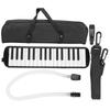 TOPINCN Melodica 32 Tasten Tragbares Musikinstrument für Anfänger und Kindergarten Schwarz