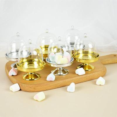 Clear Mini Candy θήκη για επιδόρπιο Cupcake Stand Δίσκος γάμου Πλαστικό κουτί δώρου για ντεκόρ για πάρτι γενεθλίων καλεσμένων Baby shower