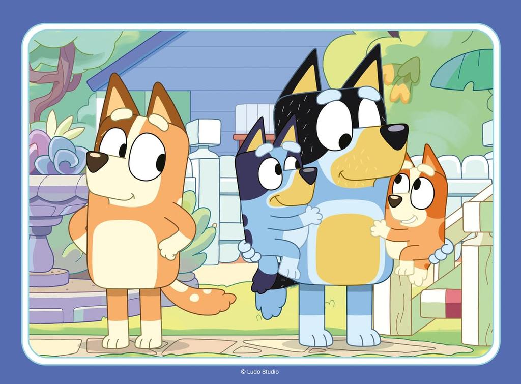 Ravensburger Bluey - 4 in Box (12, 16, 20, 24 Pieces) Jigsaw Puzzles for Kids Age 3 Years Up