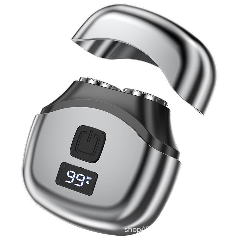 New Shaver Mini Convenient Electric Shaver Magnetic Suction Washable Head Type-C Fast Charging Digital Display Double Head Shaver