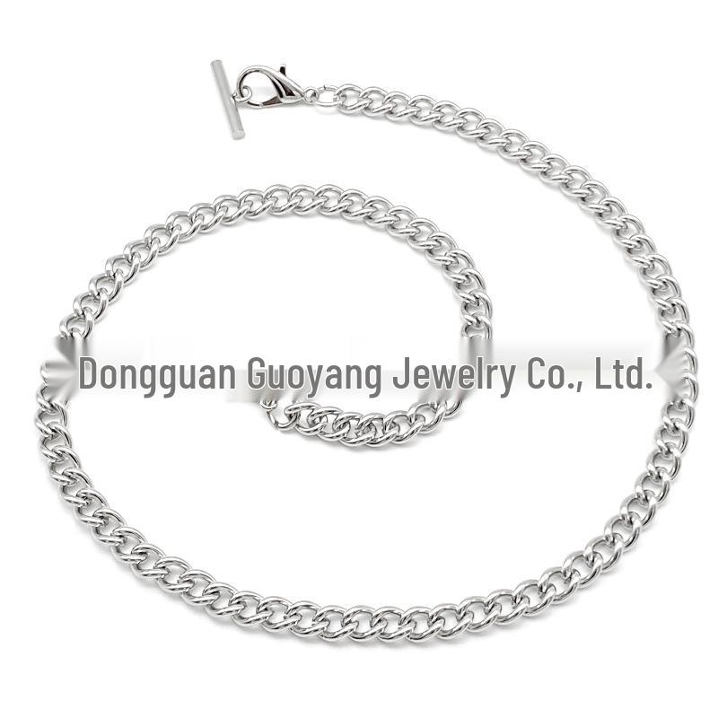 

Cross Punk Design Chain Necklace: Hip Hop Style Denim Waist Accessory Total Length 35cm