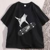 Vintage Cat Graphic Tee for Skater Graphic T Shirts Cute Funny Kitten Cat Tshirt Soft Casual Unisex Streetwear Male Clothing