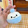 Cute Japanese Bun Food Doll Plush Keychain Backpack Decor Pendant Cartoon Soft Plush Bread Children Birthday Gift Keyring