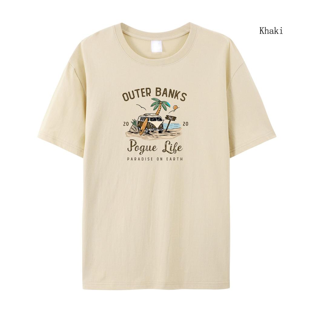 Women's Summer Short Sleeved T-shirt Outer Banks T-shirt  Pogue Life T-shirt  Women Short Sleeved T-shirt Tops